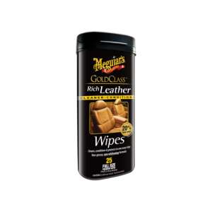 Obrúsky Meguiar's Gold Class Rich Leather, 25 kusov, čistí, ošetruje a chráni kožu v jednom jednoduchom kroku - Meguiars