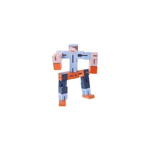 Joc logic 3D puzzle Blue Boy, puzzle din lemn care poate fi asamblat în forma unui robot