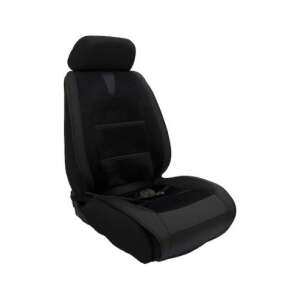 Petex universal heated car seat cover, black, 3/4 view - Seat Heater