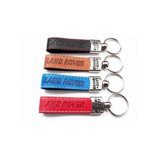 Land Rover leather keychain, black, brown, blue, red