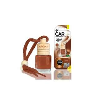 Auto-Lufterfrischer, Aroma Car Wood Coconut, hängend, Holzkappe, braune Flasche, Kokosnussduft - Lufterfrischer für Autos