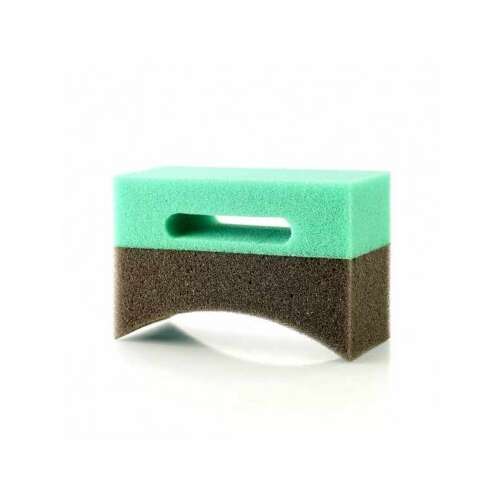 Green and black tire dressing applicator sponge