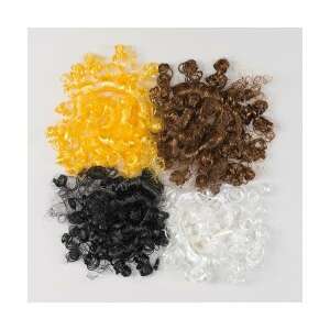 Baker Ross Craft-it! Twirly Hair, 4 colors of curly hair for crafts - Baker Ross