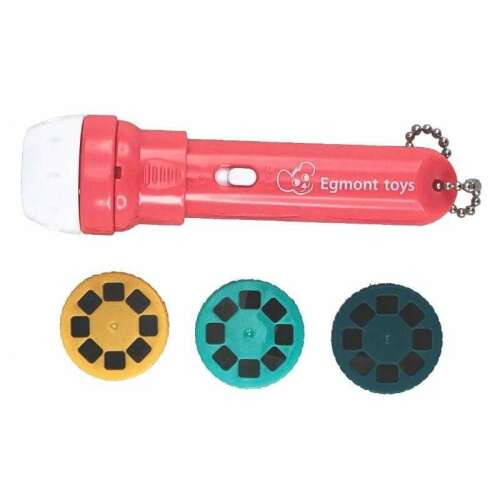 Egmont Toys Story Projector Flashlight, red flashlight with 3 slide discs, kids toy, projector for kids, story projector, bedtime stories