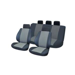 Set de huse pentru scaune auto gri deschis, set complet pentru scaunele din față și din spate cu tetiere - Nonbrand Huse pentru scaune auto