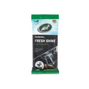 Turtle Wax Fresh Shine Gloss Shine Wipes, 24 count, 1-step cleaning for all interior plastics - Turtle Wax
