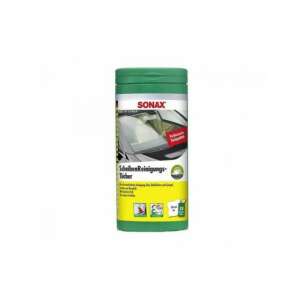 Sonax 25 pack glass cleaning wipes, for streak-free cleaning of car windows, windshields, and mirrors - Sonax