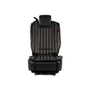 Cool Comfort Pro car seat cover in black and white, front view - Car seat cover