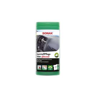 Sonax Plastic Cleaning Wipes, 25 Count, for cleaning and protecting plastic, wood, and rubber parts - Sonax