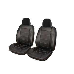 Exclusive Leather King 2-piece black leather car seat covers set - Car seat cover