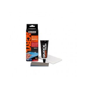 Quixx acrylic scratch remover kit with polish, sandpaper, and cloth - Car Care Tool
