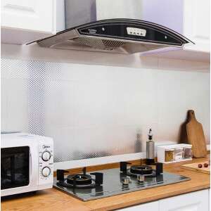 Fal- és konyhabútor védőfólia, 40 x 200cm, 3D hatás, ezüst, Original Deals® 89706174 - Üvegfólia