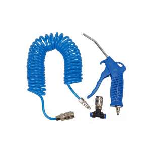 Pneumatic air gun with hose, 5m, 120mm nozzle, blue - AMiO