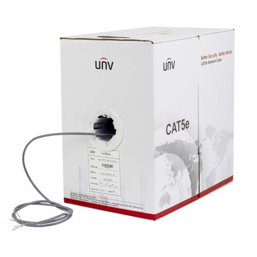UNV CAT5e hálózati kábel, 305 méteres doboz, teljes réz, 0,45 mm-es vezető - Uniview
