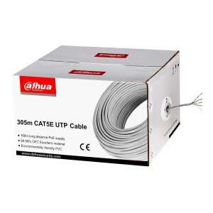 Cablu Dahua CAT5E UTP 305m, alimentare PoE pe distanțe lungi de 160m, 99.99% OFC material excelent, PVC ecologic - Dahua