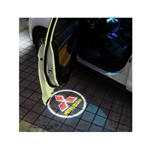 Projektor loga Mitsubishi do dverí, projektor dverí auta, svetlá dverí auta, svetlá zdvorilosti dverí auta, svetlá privítania dverí auta