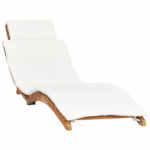 vidaXL Teakfa Napozóágy - Összecsukható - 175cm 172576660 - Napozóágy és nyugágy