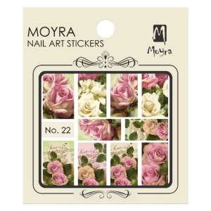Moyra Körömmatricák No. 22, rózsa mintával - Körömmatrica