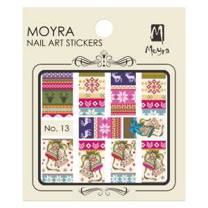 Moyra Körömmatricák No. 13, Karácsonyi Harangok és Téli Minták - Körömmatrica