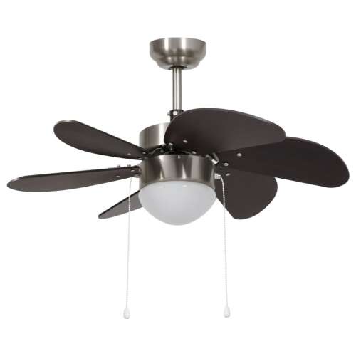 VidaXL Mennyezeti Ventilátor Lámpa - Sötétbarna - 76 cm