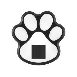 Garden of Eden napelemes lámpa, prémium LED-es szolár lámpa kerti dekorációs LED-es szolár lámpa - kutya lábnyom, leszúrható - 1db napelemes tappancs műanyag - fekete 11255B 