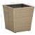 vidaXL bézs polyrattan és edzett üveg dohányzóasztal, 41,5x41,5x44 cm, méretek