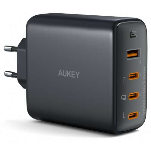 AUKEY Omnia II Mix S 100W 4-portowa ładowarka sieciowa USB-C i USB-A, czarna