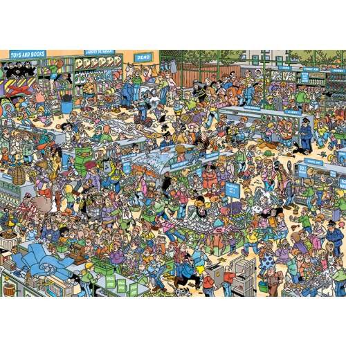 Jan van Haasteren puzzle, A Gyógyszertár, 1000 darabos, képregény puzzle, teljes kép