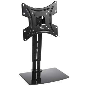 Maclean MC-451 TV wall mount with shelf, black - Maclean