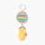 Skip Hop Discoverosity 3-in-1 Plush Toy, rainbow stripes, with a wooden ring and a yellow bow