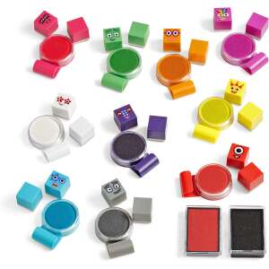 Numberblocks Stampoline Park stamp set, all ink pads and stamps - Toy