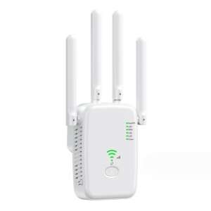 Urlant Wi-Fi WLAN Jelerősítő Repeater, 2,4GHz Wi-Fi, LAN/WAN Ethernet port, WPS, 300Mbps, 4 antenna, fehér 89877956 