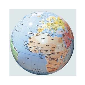 Caly Felfújható Földgömb - Politikai Világtérkép, 42cm, felfújható földgömb politikai világtérképpel, oktató játék, tanuló eszköz, földrajz, tanterem, gyerekek, játszók - Strandjáték