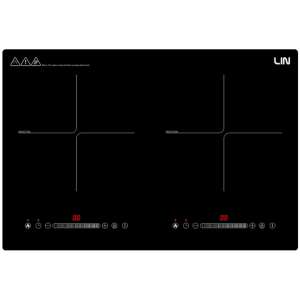 Lin LI2H-180 Płyta indukcyjna - Czarna, dwupalnikowa płyta indukcyjna z dotykowym sterowaniem - Płyta grzewcza