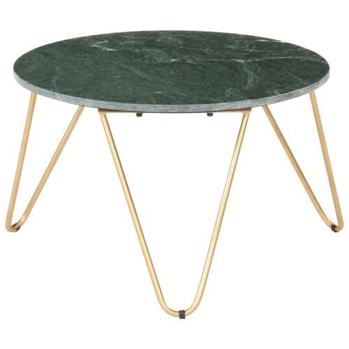 vidaXL zöld márvány textúrájú valódi kő dohányzóasztal 65 x 65 x 42 cm 53692839
