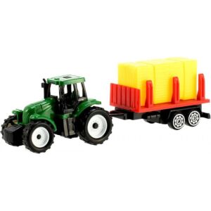 Toi-Toys Green Tractor Toy with Hay Bale Trailer - Kids's play car
