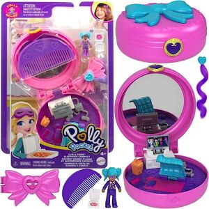 Polly Pocket Pizsamabuli Zsebtükör Szett, nyitva és zárva, kiegészítőkkel. - Mattel