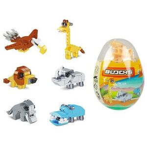 Blokkok Surprise Animal Building Kit collection, plastic construction toys in egg packaging - Plastic Building Toy