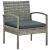 vidaXL szürke polyrattan kerti szék párnával 82032838