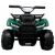 Quad electric verde pentru copii de 2-4 ani, vedere frontală