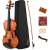 Timeless Tools acoustic violin set with case, bow, and accessories