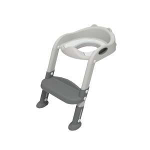 Leziter Reductor pentru scaun de toaletă cu trepte, Gri, 3 în 1 ajutor pentru antrenamentul la toaletă pentru copii mici - Schimbarea scutecelor