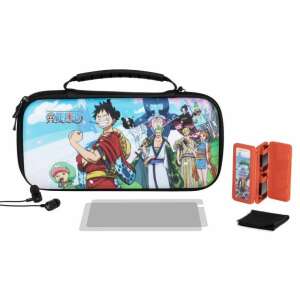 Konix One Piece Nintendo Switch indító készlet, hordtáska, képernyővédő, játék kártya tok, fülhallgató - Játékkonzol táska