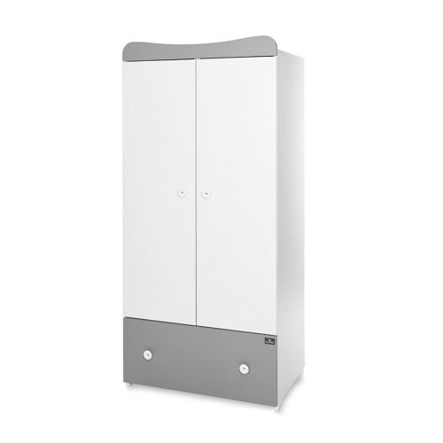 Lorelli Exclusive szekrény - White &amp; Stone Grey / Fehér &amp; Szürke