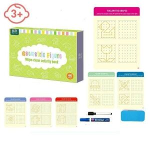 Gyakorló Füzet Geometric Figure Wipe-Clean Activity Book for kids 3+ - Activity Book, Coloring