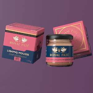 Royal Paté Goose Liver Mousse with Dried Cranberries, 60% Goose Liver, 70g - Food & Drink