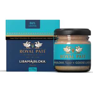 Royal Paté Libamájblokk Natúr, 86% libamáj, 70g, természetes, tartósítószer és adalékanyag mentes - Befőtt & Konzerv