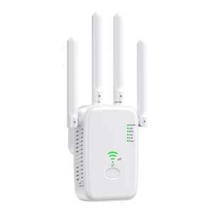Urlant Wi-Fi WLAN Jelerősítő Repeater, 2,4GHz Wi-Fi, LAN/WAN Ethernet port, WPS, 300Mbps, 4 antenna, fehér 89950498 