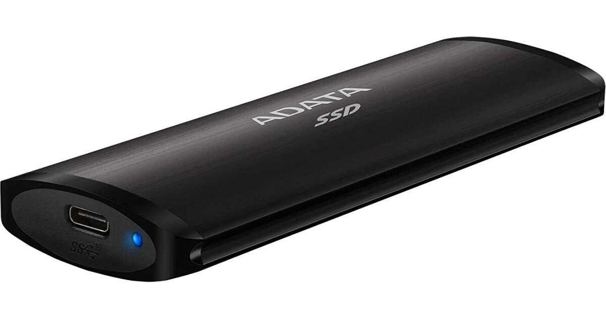 SSD extern ADATA SE760 metal, 2TB Type-C, up to 1000MB/s, multiplatform, cable Type-C-C, cable Type-C-A, Negru (ASE760-2TU32G2-CBK) (ASE760-2TU32G2-CBK) 90008410