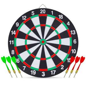 Dart Játékkészlet - Kétfunkciós Tábla - 36 cm